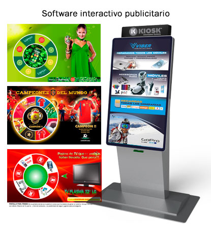 Diseño y personalización de software publicitario | ruleta | juegos interactivos | videos | trivial